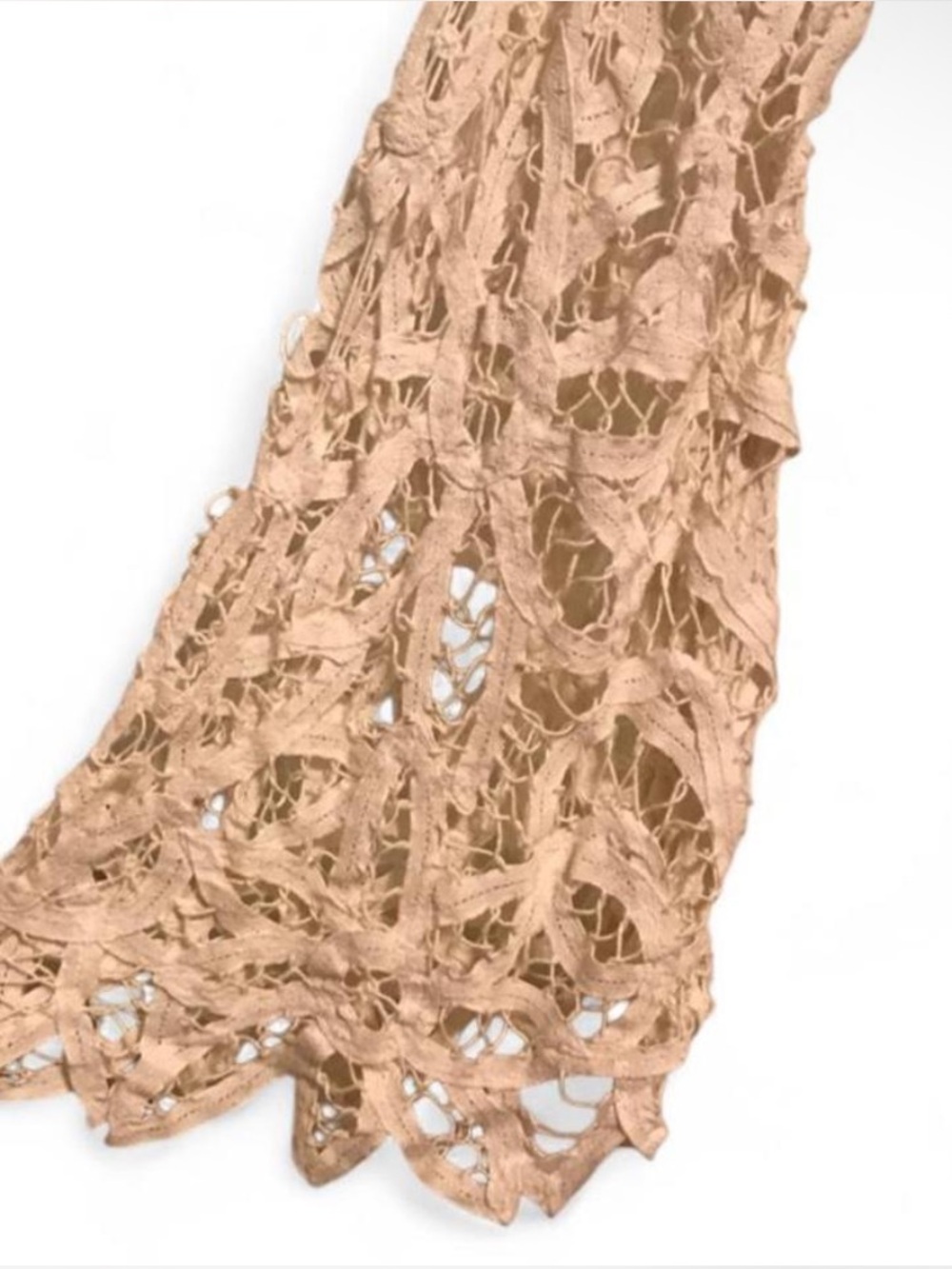 Vintage Free People Crochet Tie-Front Lace Top in ivory - Picture 3 of 6